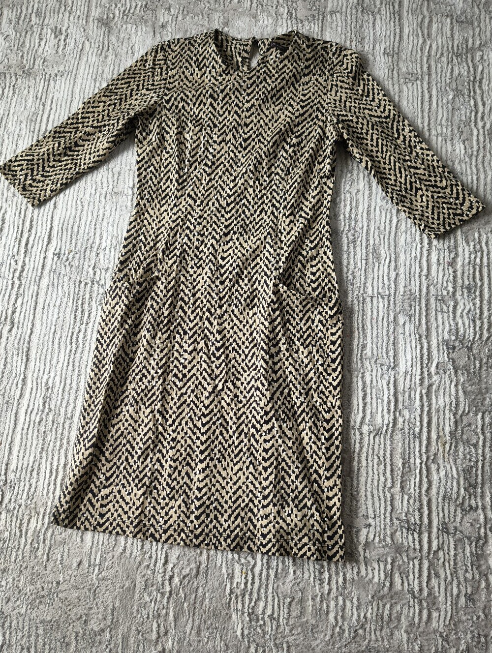 J. McLaughlin Catalyst Perkins Tweed Chevron Dress size S
